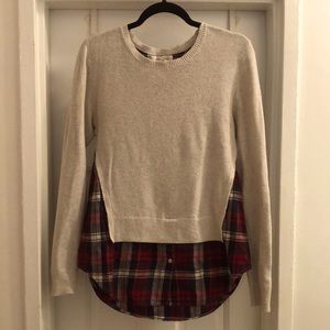 Treasure & Bond flannel/sweater one piece shirt, size small